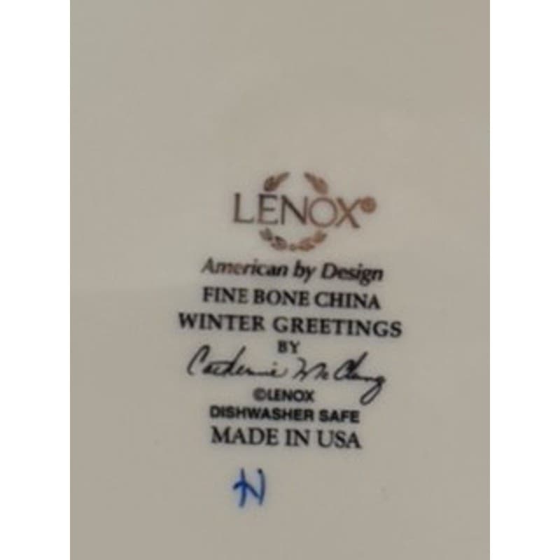 Lenox Holiday Winter Greetings 70 Pc Dinnerware Service for 8 w/Serving Pieces - Thumbnail 21