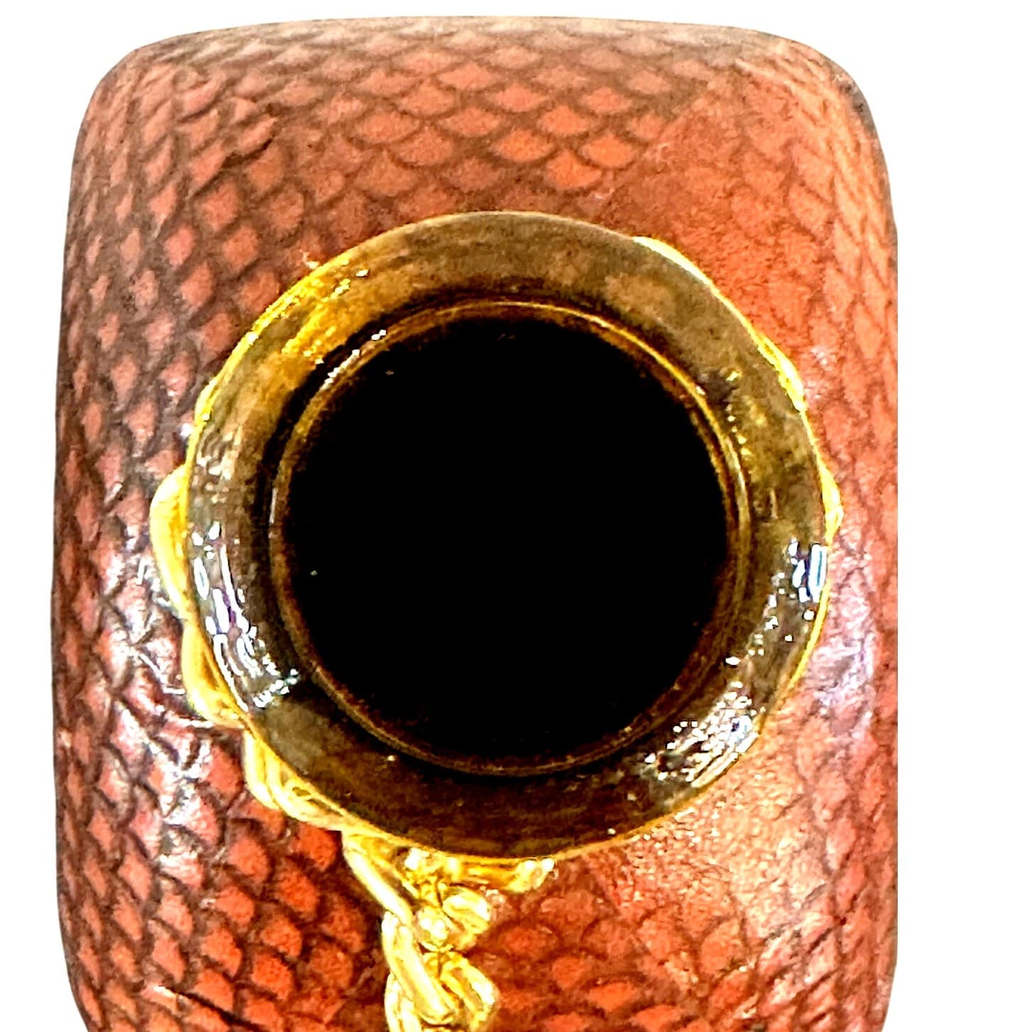 Tool Embossed Leather Wrapped Vintage Spirits Amber Bottle Decanter Cork Stopper - Thumbnail 6