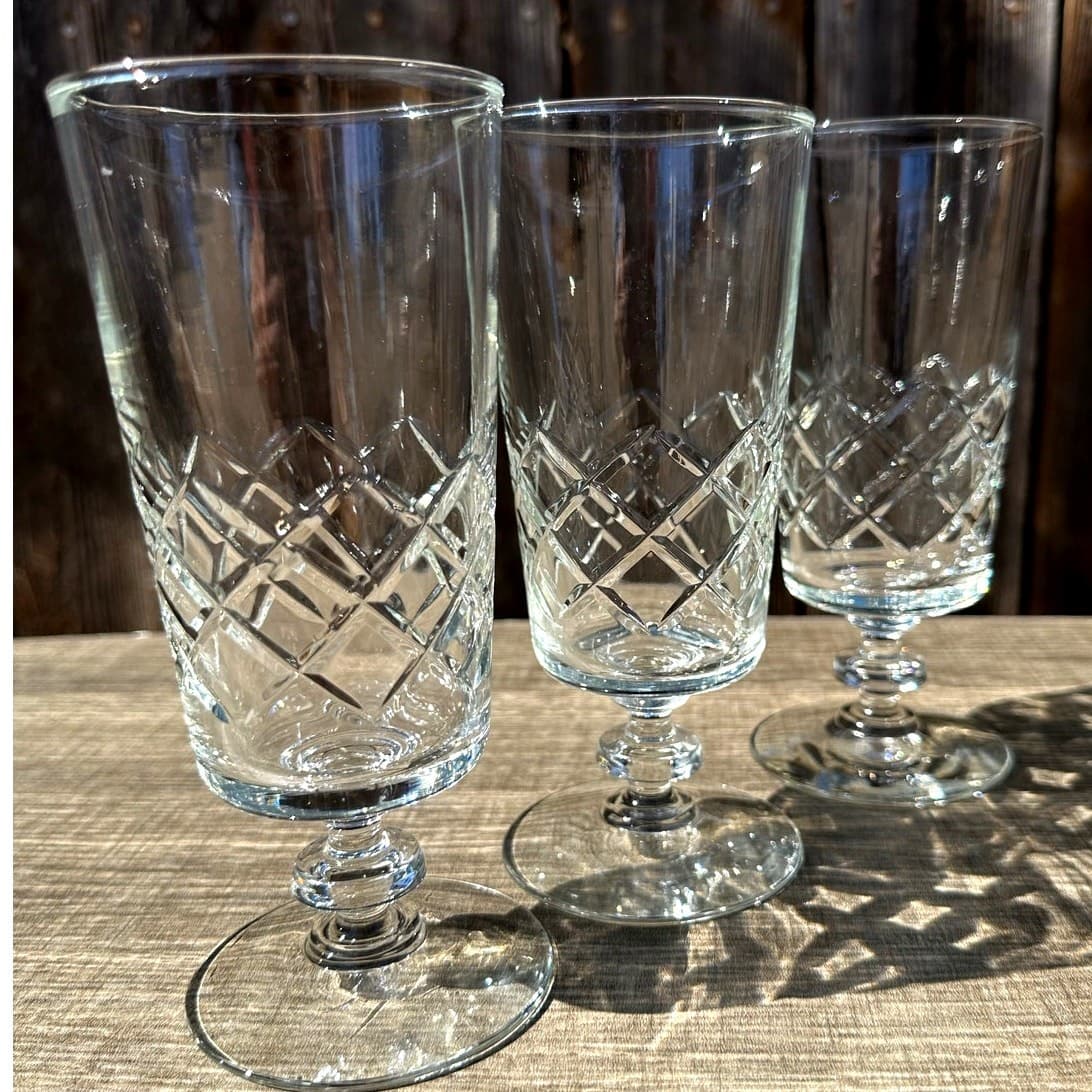 Lattice by Rock Sharpe Retired Circa 1948 Vintage Iced Tea Glasses-Set of 3