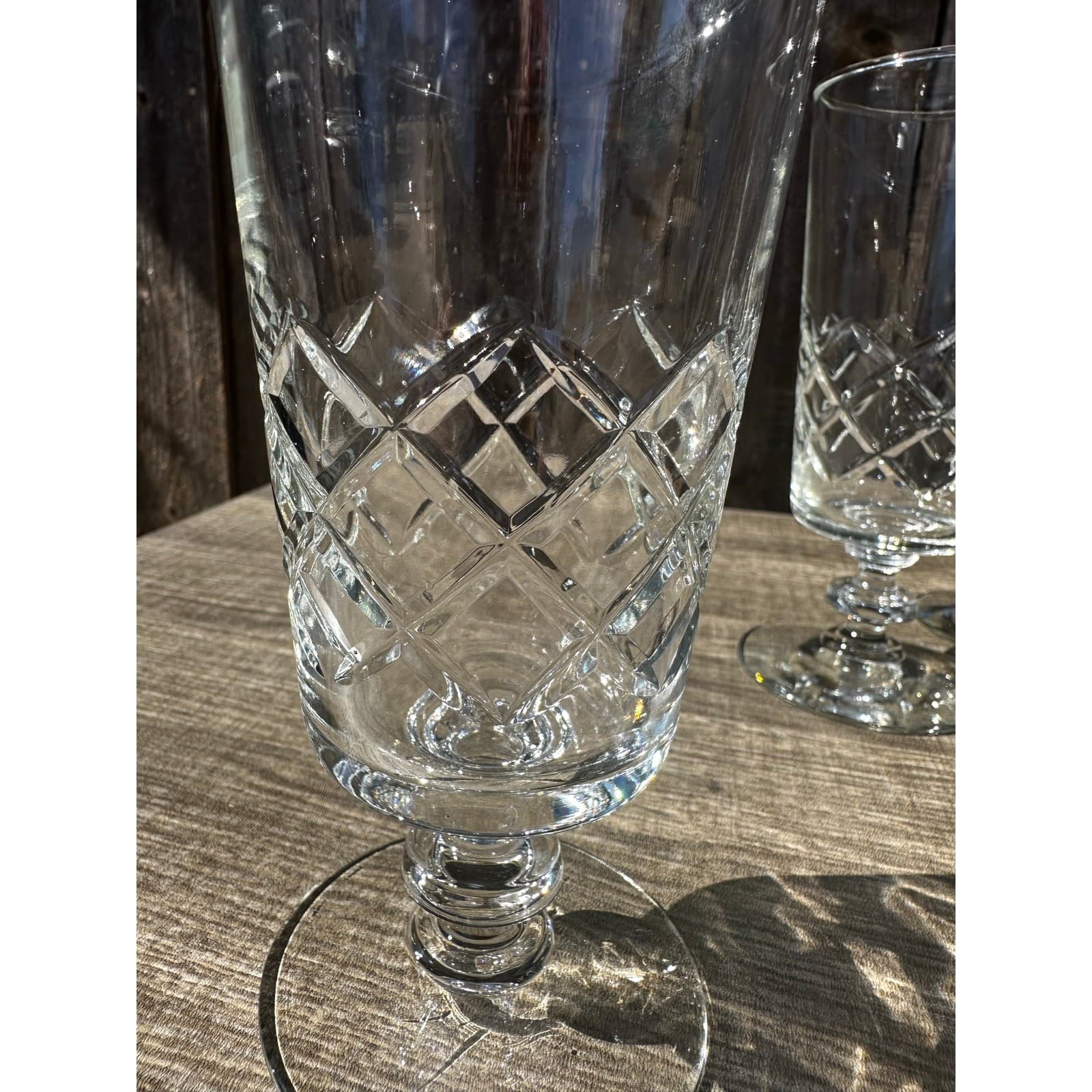 Lattice by Rock Sharpe Retired Circa 1948 Vintage Iced Tea Glasses-Set of 3 - Thumbnail 6