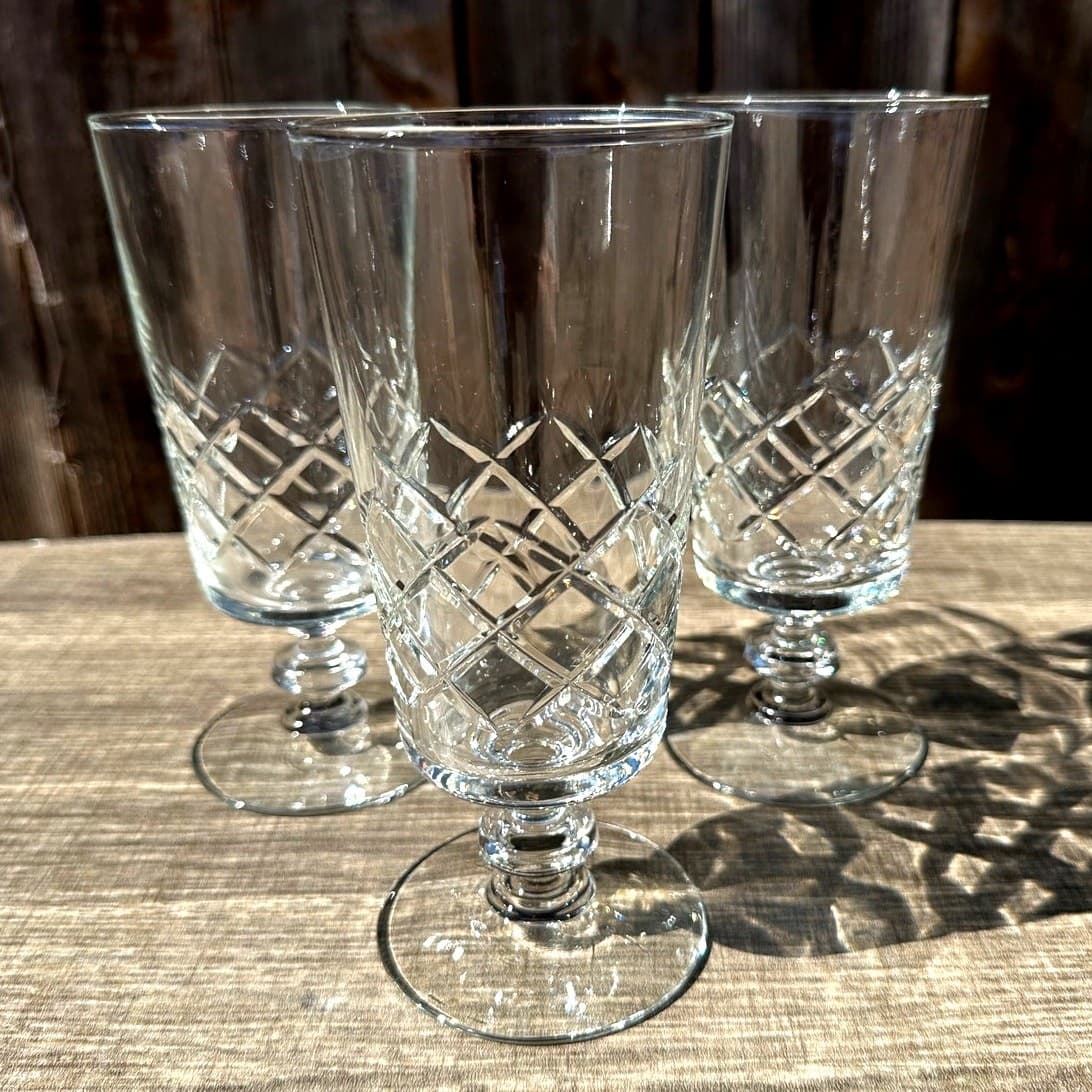 Lattice by Rock Sharpe Retired Circa 1948 Vintage Iced Tea Glasses-Set of 3 - Thumbnail 5