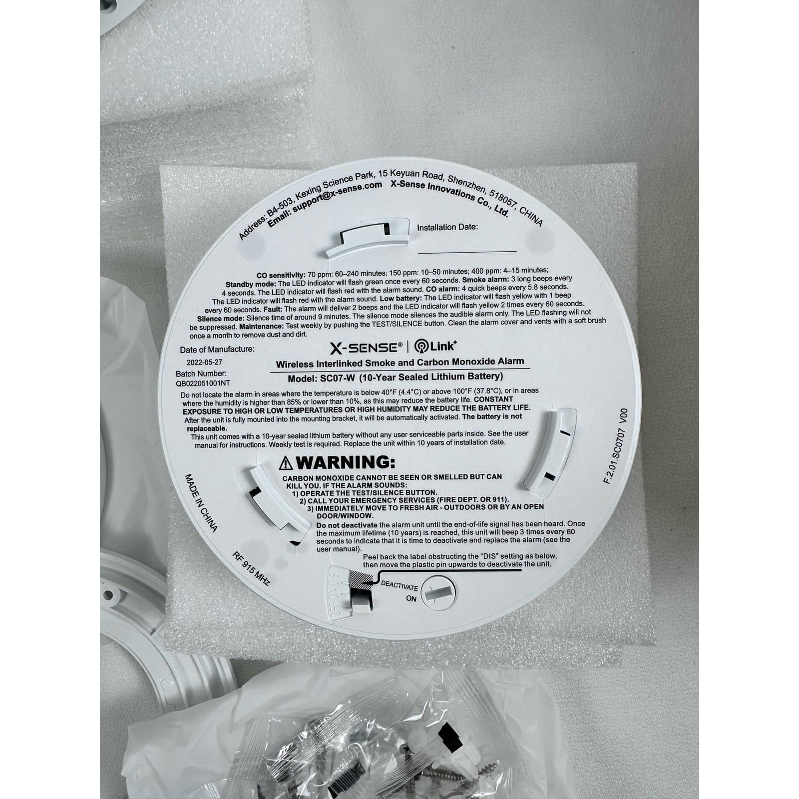 X-Sense Wireless Interconnected Combo Smoke/CO2 Detector 2-pack 10 yr Battery - Thumbnail 4