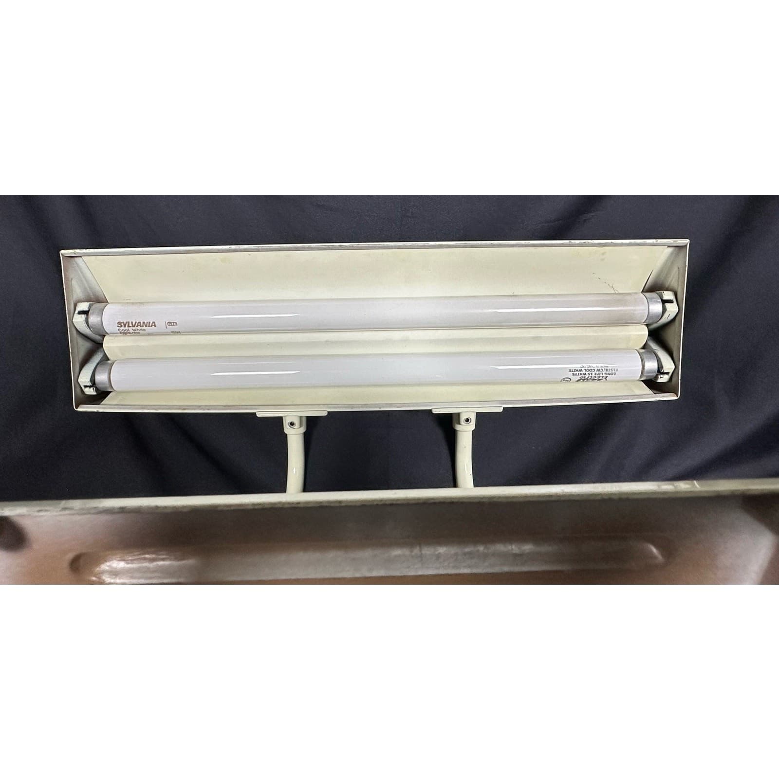 Art Specialty Midcentury Cream Color Fluorescent Desk Lamp - Thumbnail 8