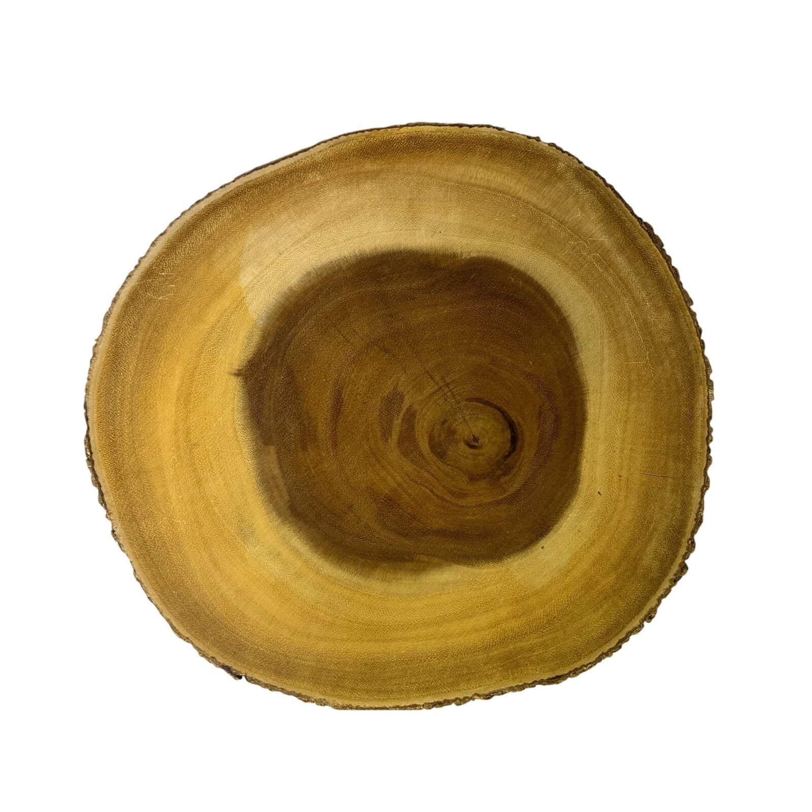 Lipper Unique Rustic Acacia Footed Cutting Serving Board Bark Edge Accent - Thumbnail 2