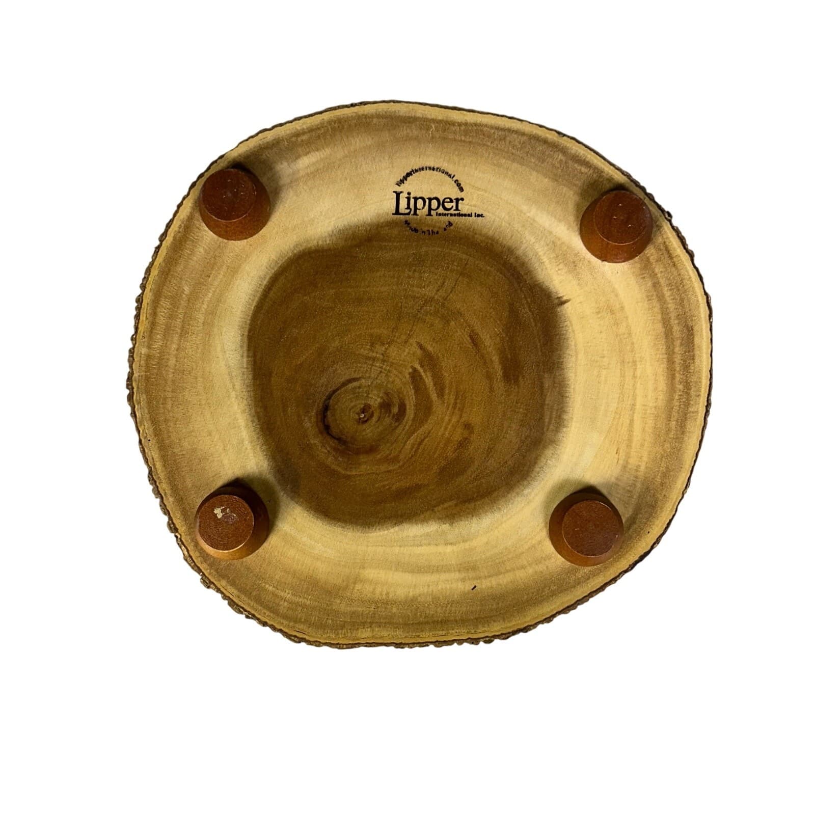 Lipper Unique Rustic Acacia Footed Cutting Serving Board Bark Edge Accent - Thumbnail 5