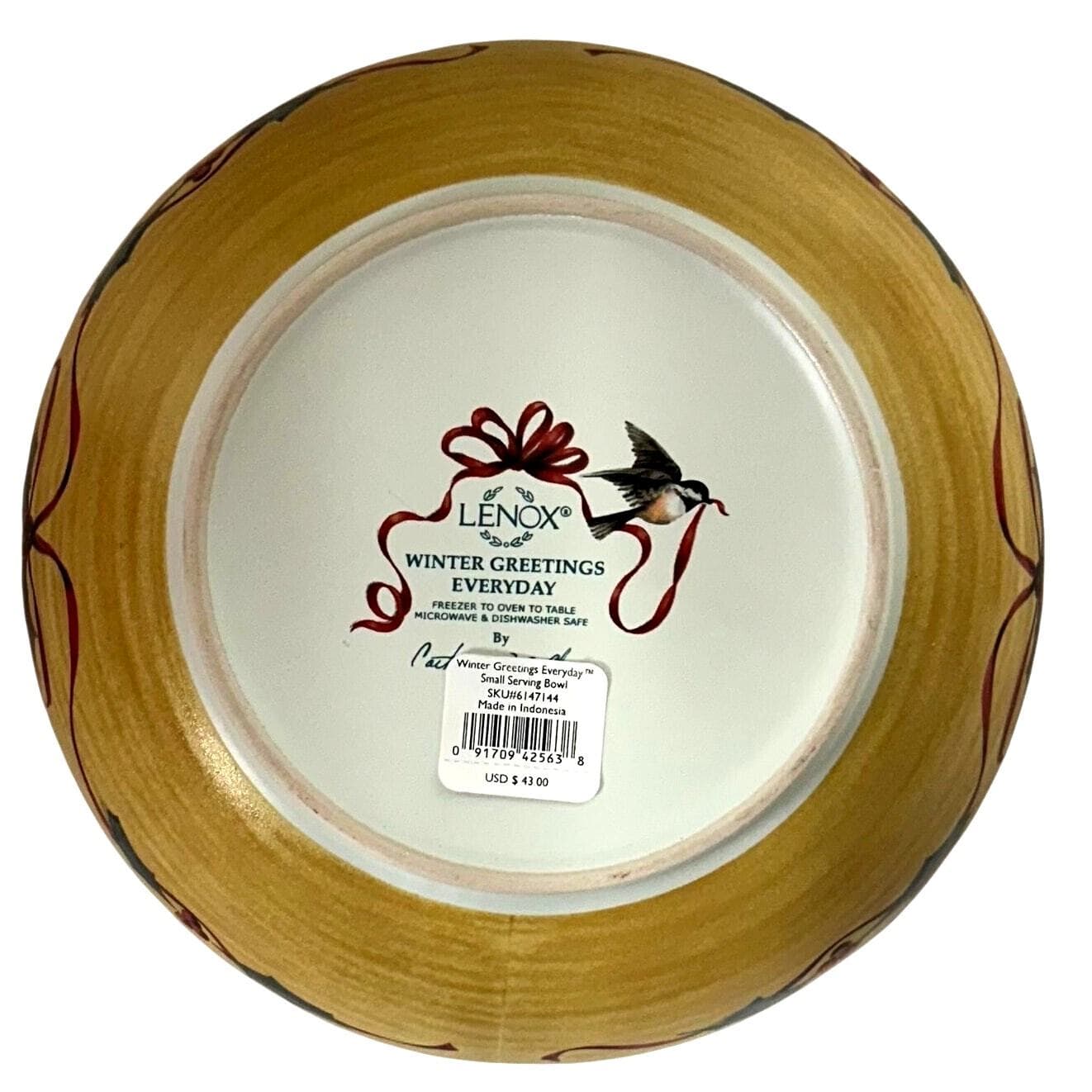 Lenox For the Holidays Winter Greetings Everyday Cardinal Small Serving Bowl - Thumbnail 5