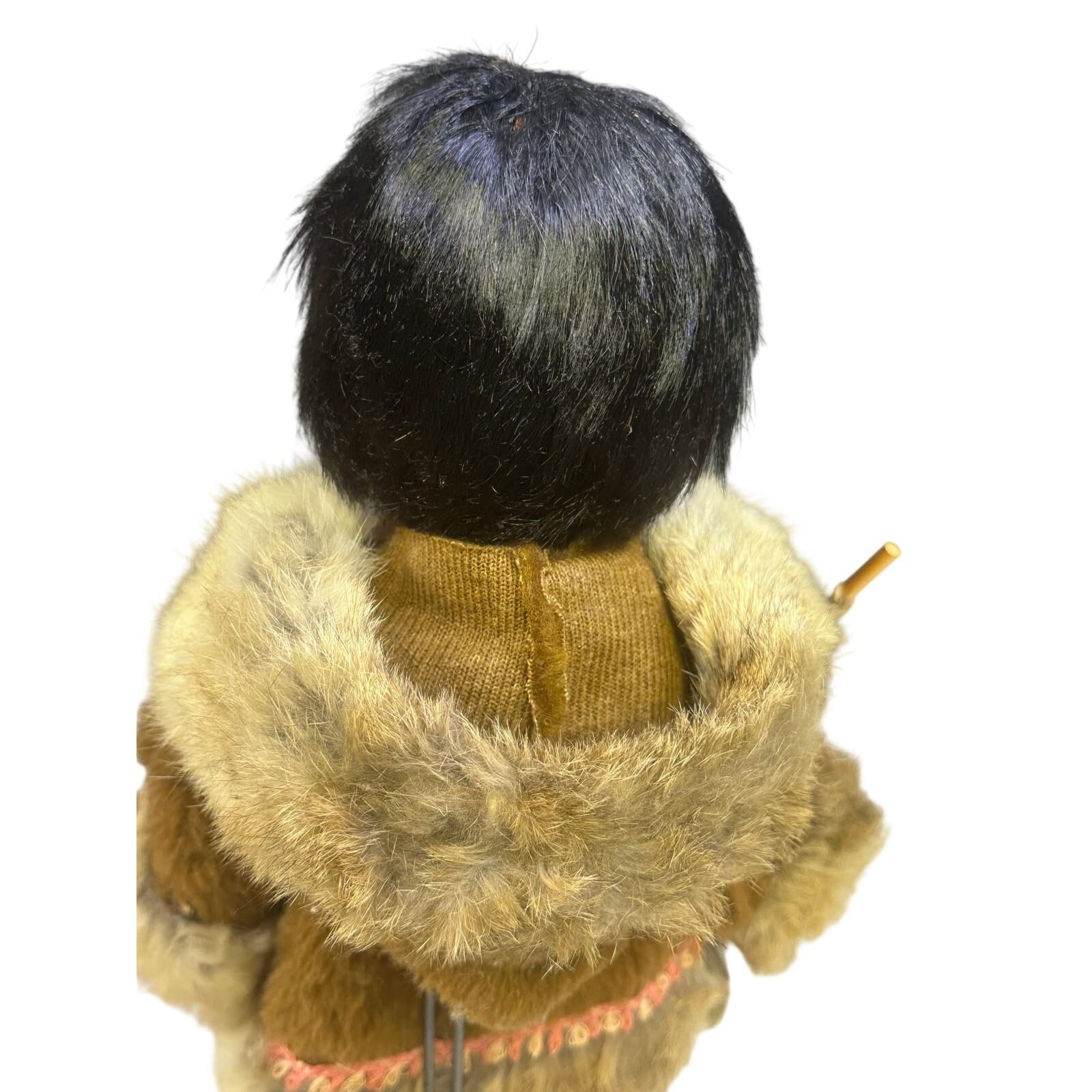 Adorable 18" Eskimo Doll Fur Parka/Pants by Regal Toy Company Canada - Thumbnail 9