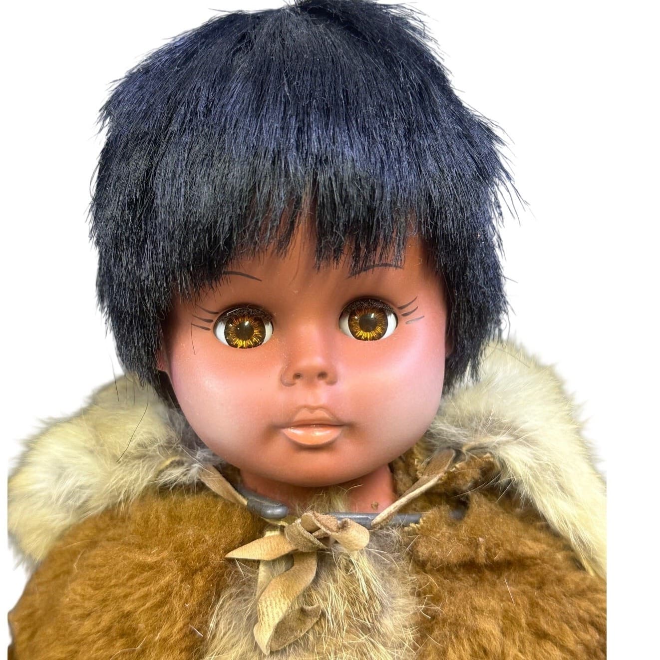 Adorable 18" Eskimo Doll Fur Parka/Pants by Regal Toy Company Canada - Thumbnail 8