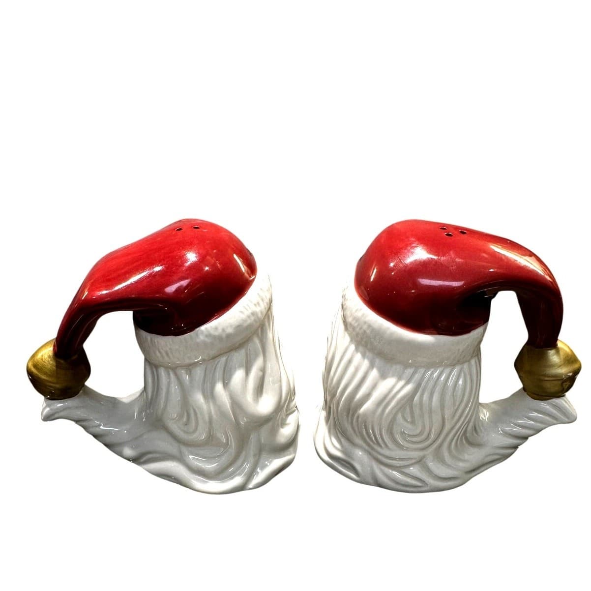 Fitz and Floyd Vintage Holiday Santa Claus Face Salt and Pepper Shaker Set - Thumbnail 5