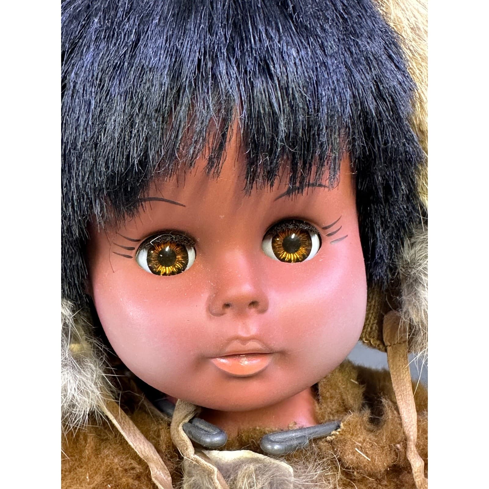 Adorable 18" Eskimo Doll Fur Parka/Pants by Regal Toy Company Canada - Thumbnail 7