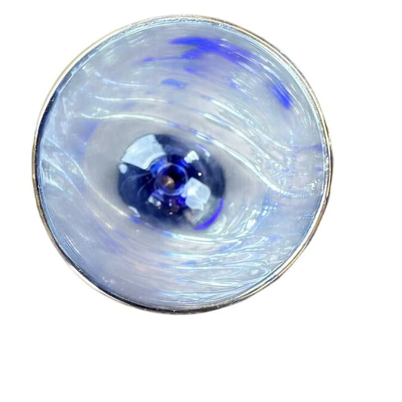 Lenox Cobalt Blue Stem Swag Draped Wine Water Glass - Thumbnail 4