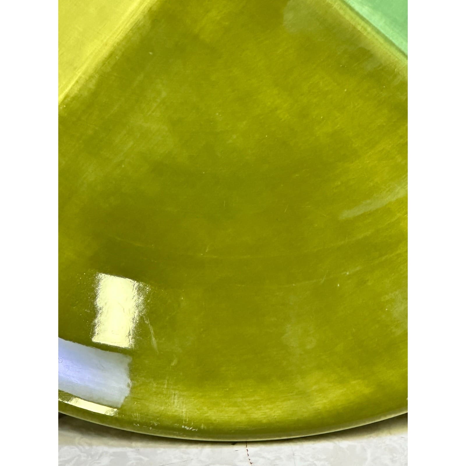 Tabletops Unlimited Retired 1998-2006 'Quadrettini' Green 10 3/8" Dinner Plate - Thumbnail 6