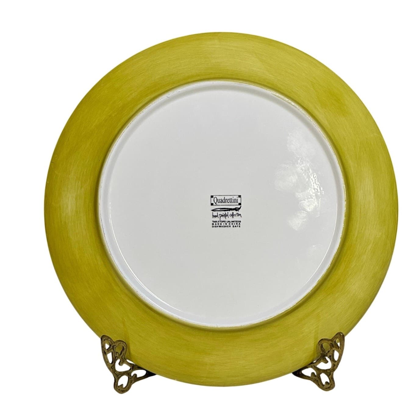 Tabletops Unlimited Retired 1998-2006 'Quadrettini' Green 10 3/8" Dinner Plate - Thumbnail 7