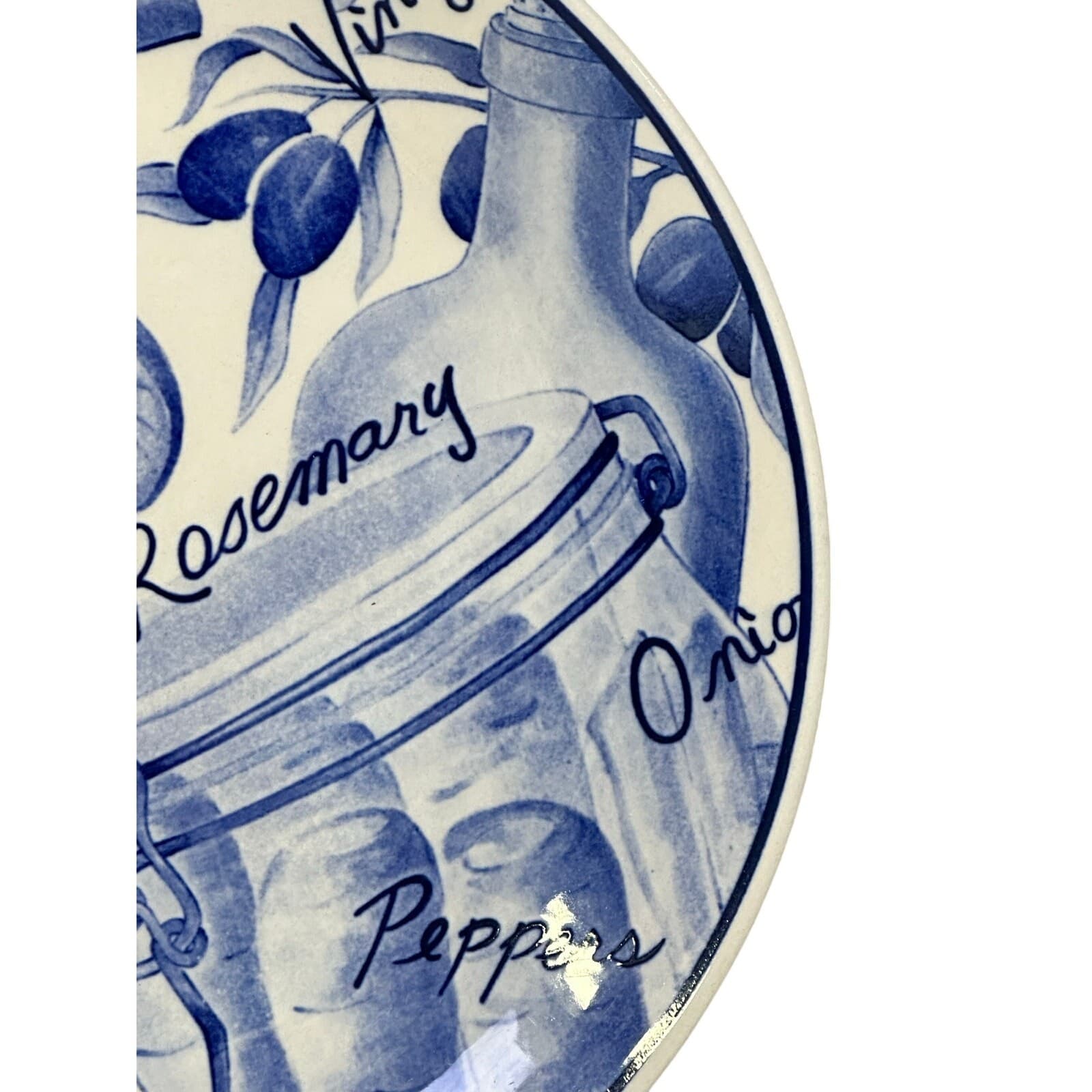 Sango Handcrafted 6144 Kitchen Garden Blue 10.75" Dinner Plate - Thumbnail 4