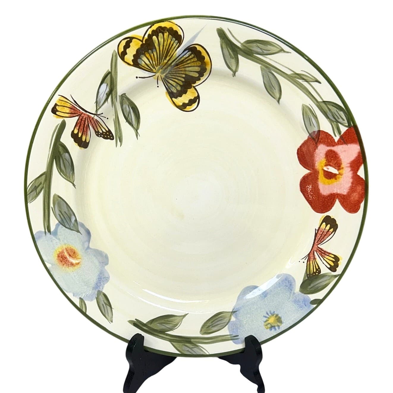 Pfaltzgraff Studio 'Butterfly Botanical' Vintage 10.75" Dinner Plates-Set of 2 - Thumbnail 2