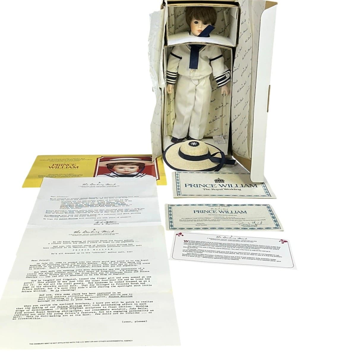 The Danbury Mint Vintage 1980's Young Prince William Royal Wedding 12" Doll - Thumbnail 3