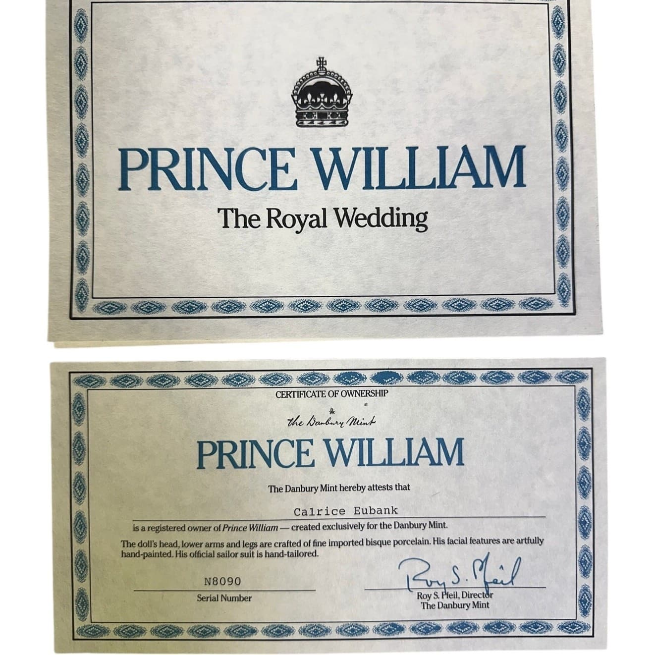 The Danbury Mint Vintage 1980's Young Prince William Royal Wedding 12" Doll - Thumbnail 10