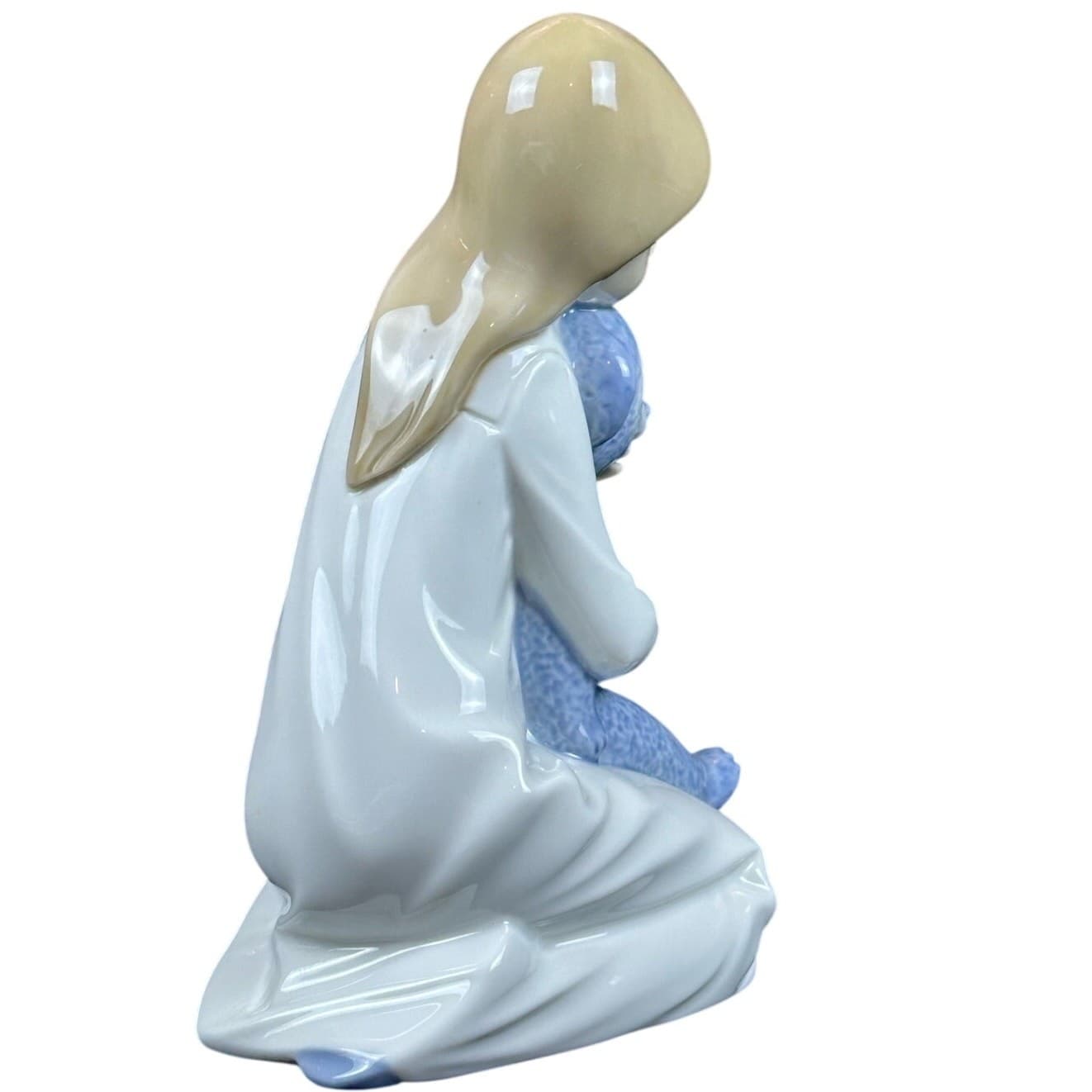 Lladro NAO Retired Figurine #0145 Girl with Teddy Bear Vintage - Thumbnail 4
