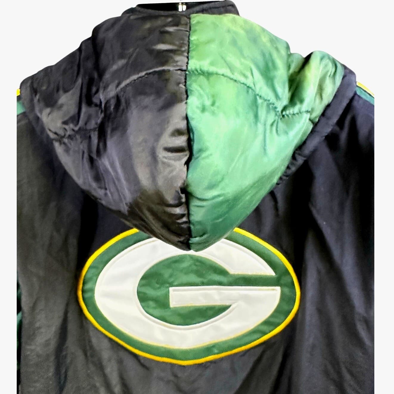 Starter ProLine Green Bay Packers Vintage Full Zip Puffy Winter Jacket w/Hood XL - Thumbnail 13