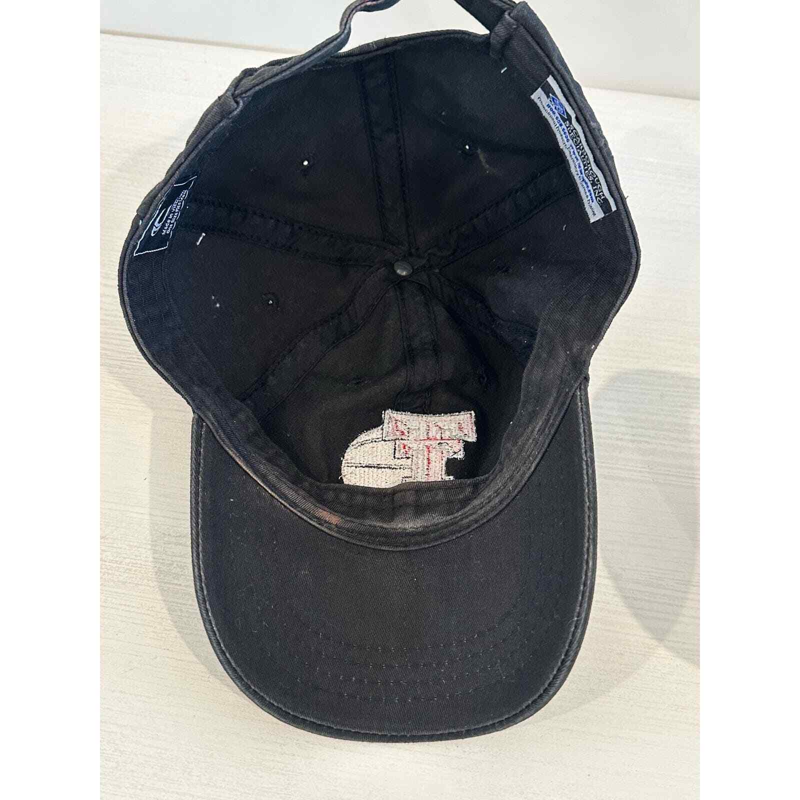 Texas Tech Basketball Double Red T Cool Fit Strap Back Adult Black Cap - Thumbnail 6