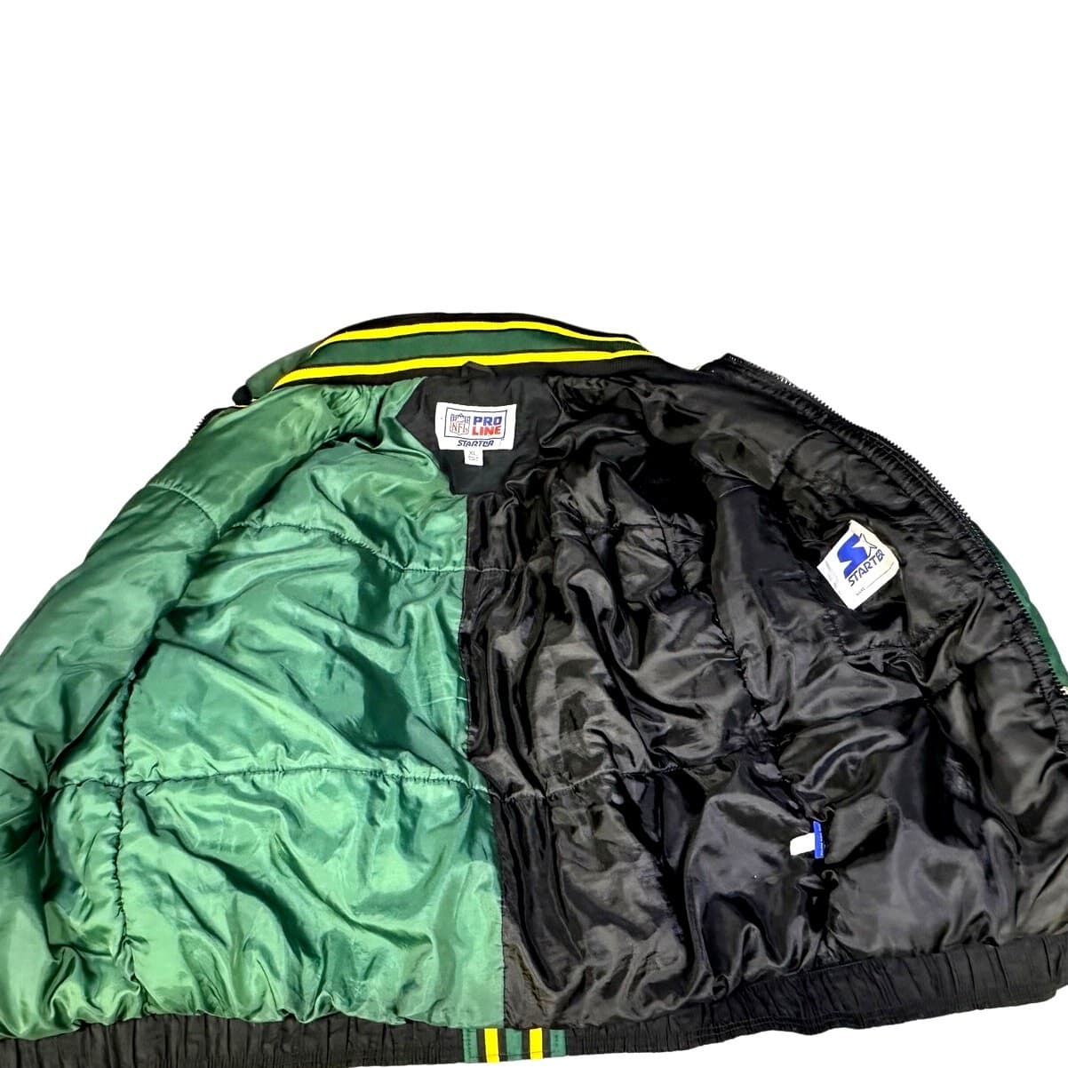 Starter ProLine Green Bay Packers Vintage Full Zip Puffy Winter Jacket w/Hood XL - Thumbnail 14
