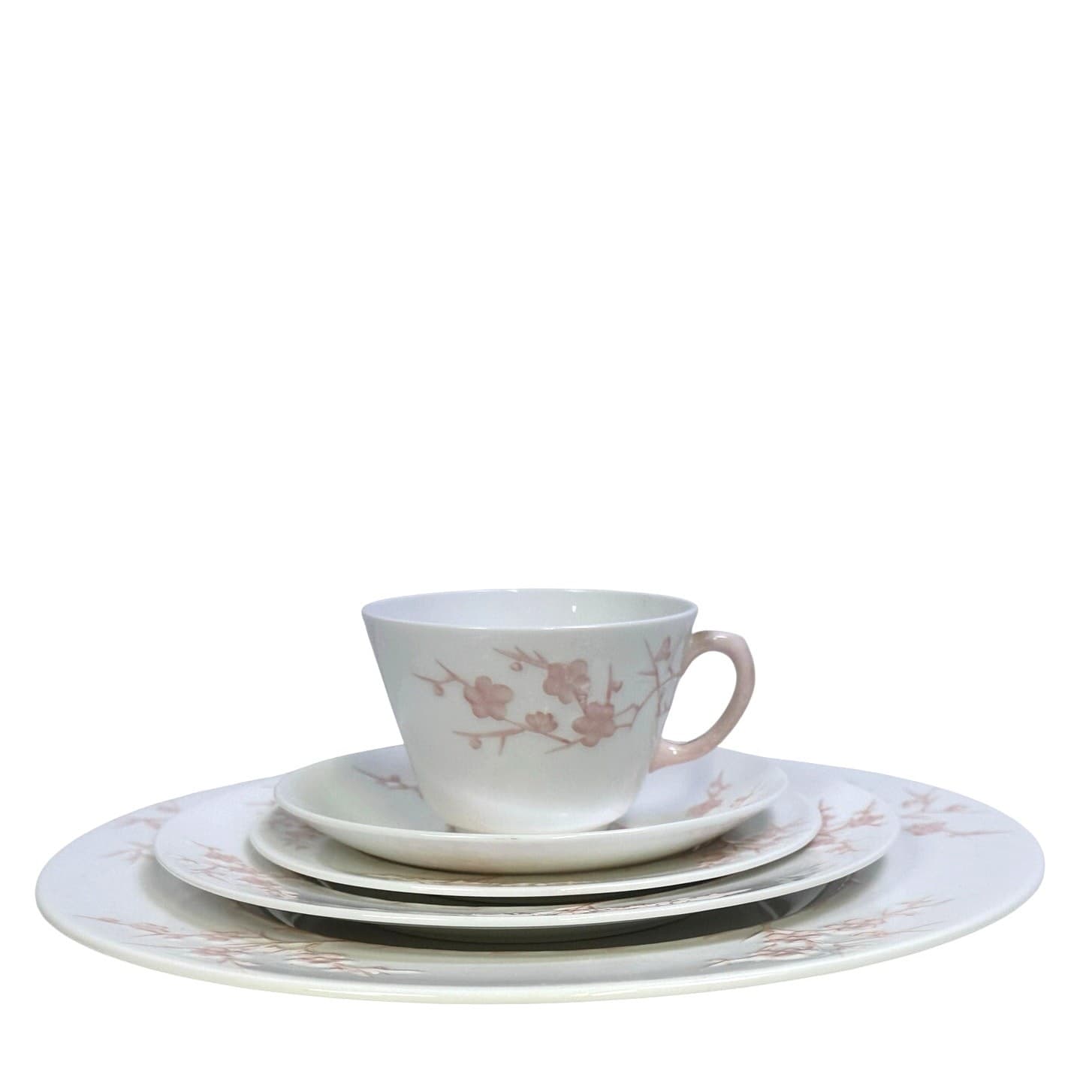 Spode Retired 1962-1964 'Geisha' Light Pink 5-Piece Place Setting-Rare-Excellent - Thumbnail 2