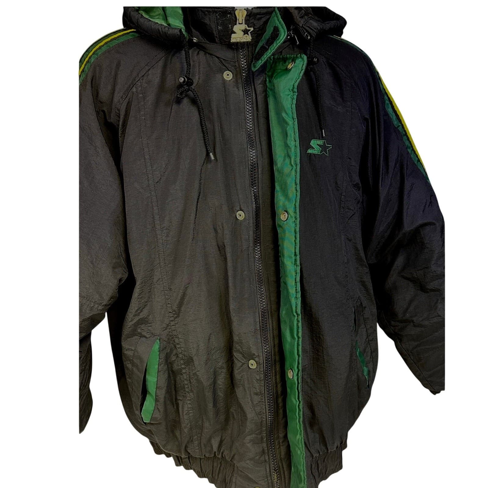 Starter ProLine Green Bay Packers Vintage Full Zip Puffy Winter Jacket w/Hood XL - Thumbnail 5