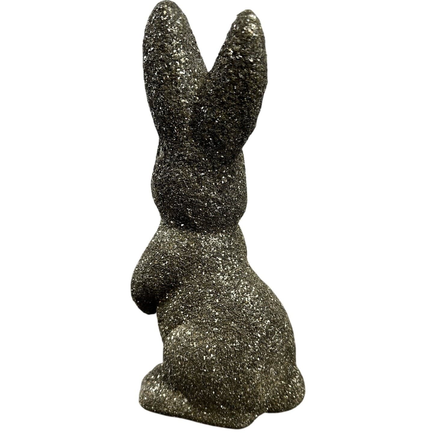 Pier 1 Gold German Glass Glitter Spring Easter Bunny Decor 12.5 " - Thumbnail 3