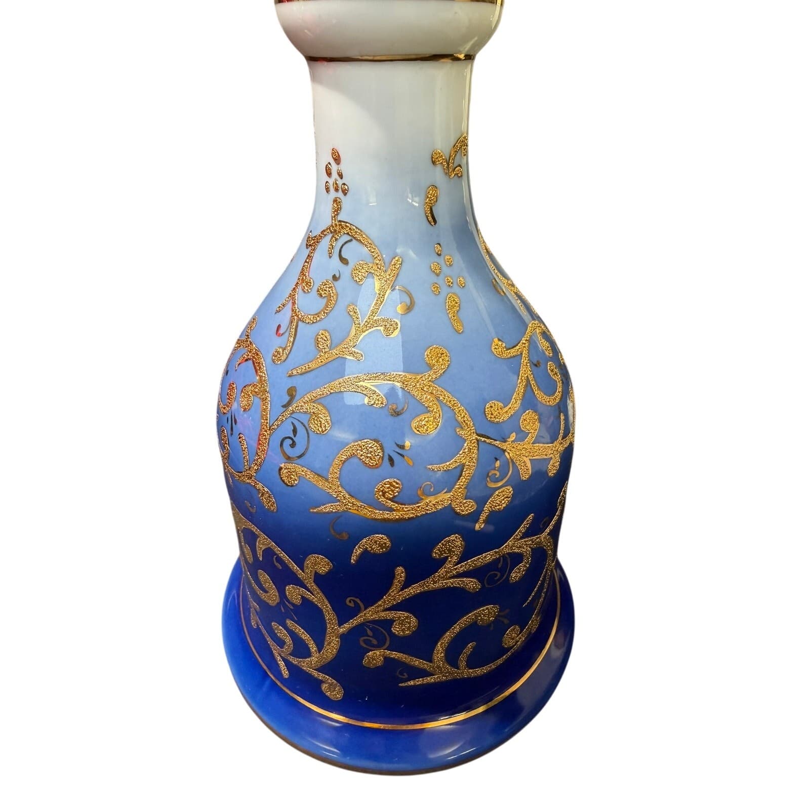 Kutahya Porselen Turkish Hookah Nargile Set Blue Gold Porcelain w/ Case 2003 - Thumbnail 7