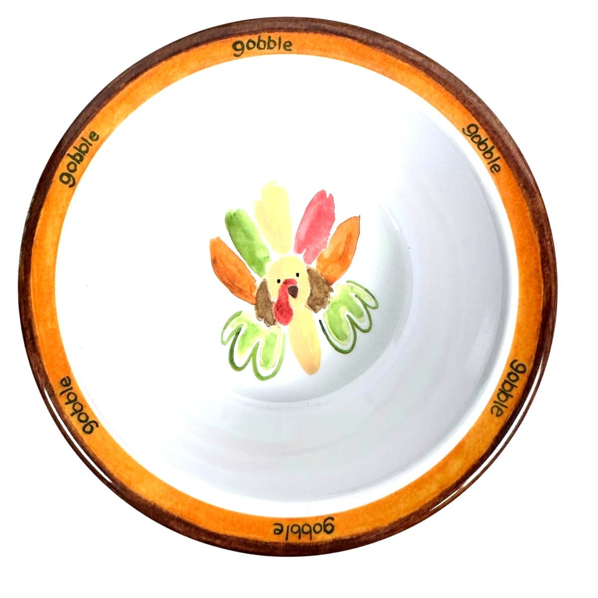 Pottery Barn Kids "Gobble Gobble Gobble" 3-PC Place Setting-Plate/Glass/Bowl! - Thumbnail 3