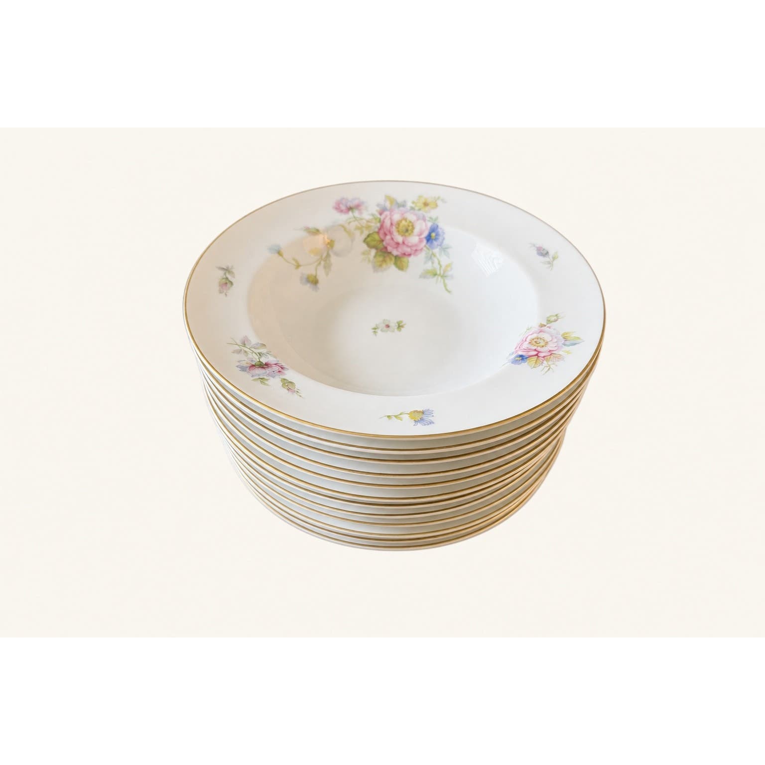 96-PC Rosenthal Continental Classic Rose 2554-61 China Set Service for 12 - Thumbnail 3