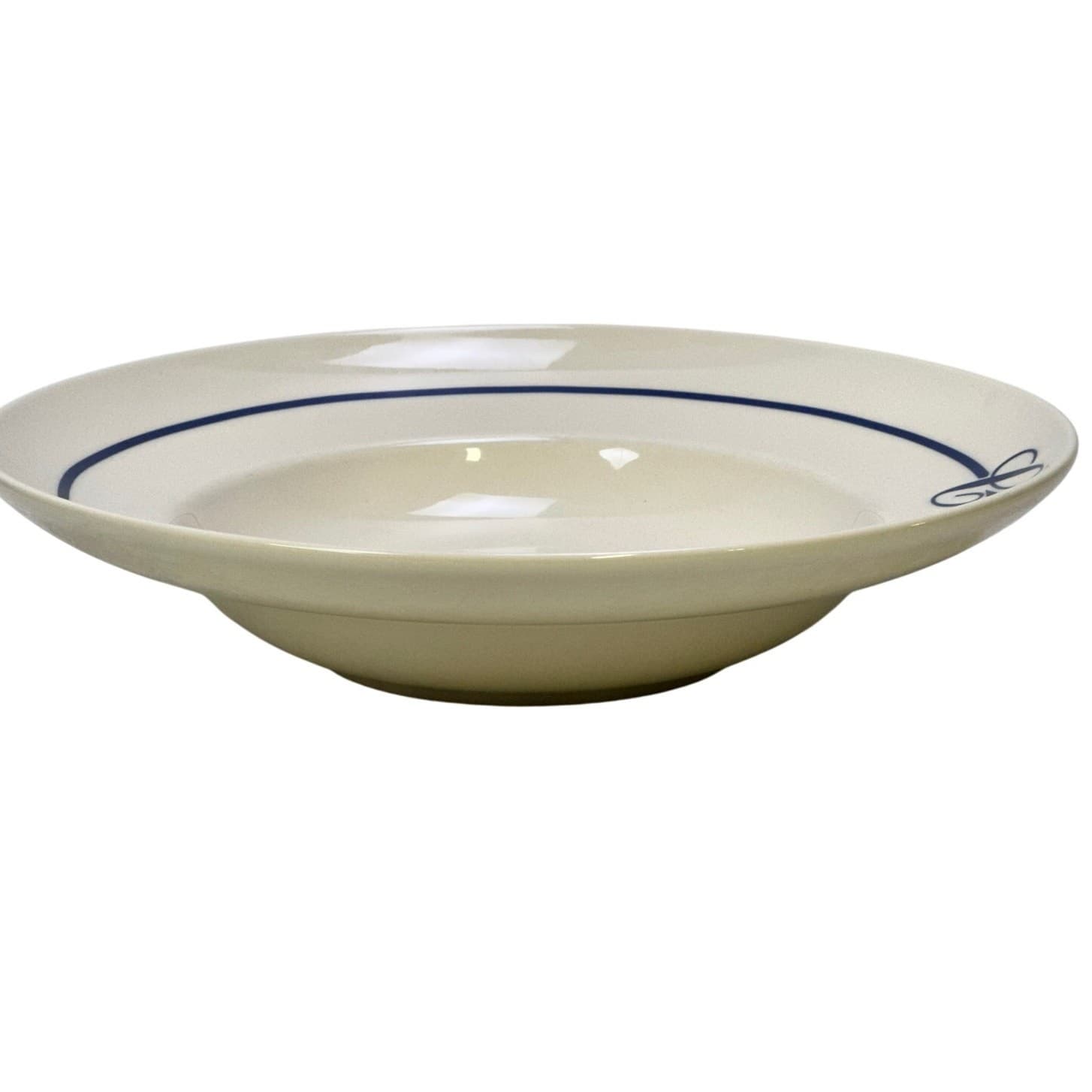 Homer Laughlin USA Vintage 12" Rimmed Soup/Pasta Bowl 'C' Monogram - Thumbnail 2