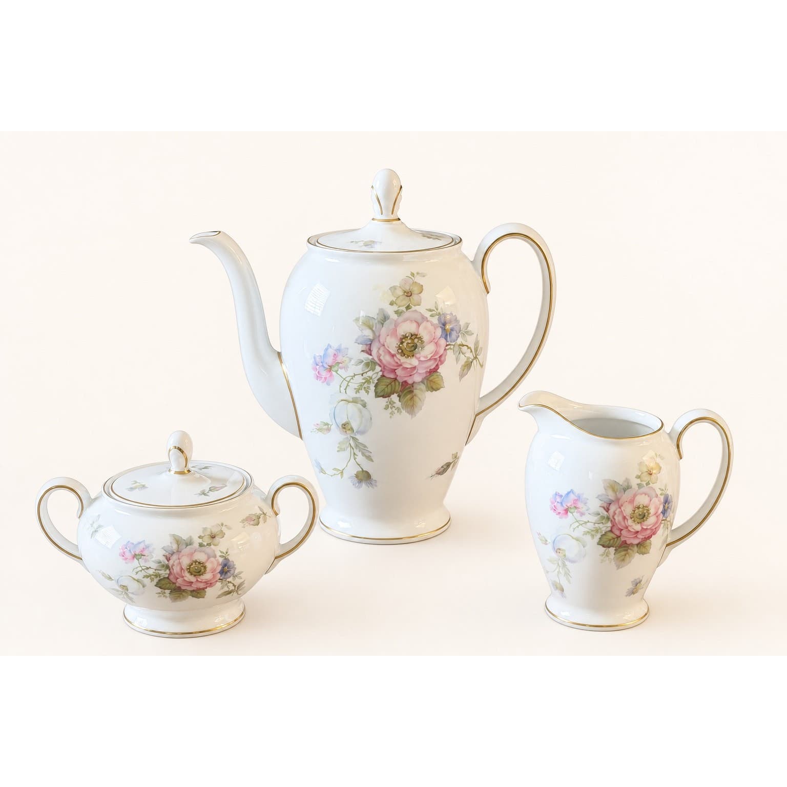 96-PC Rosenthal Continental Classic Rose 2554-61 China Set Service for 12 - Thumbnail 7