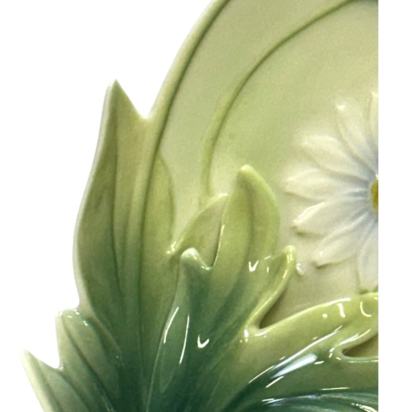 Franz Porcelain Ladybug Design Sculptured Porcelain FZ00594 Dessert Plate Tray - Thumbnail 7