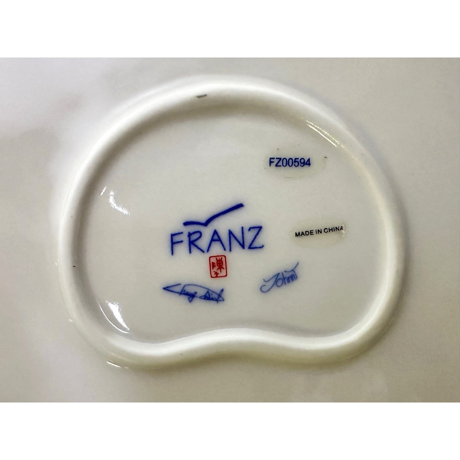 Franz Porcelain Ladybug Design Sculptured Porcelain FZ00594 Dessert Plate Tray - Thumbnail 11