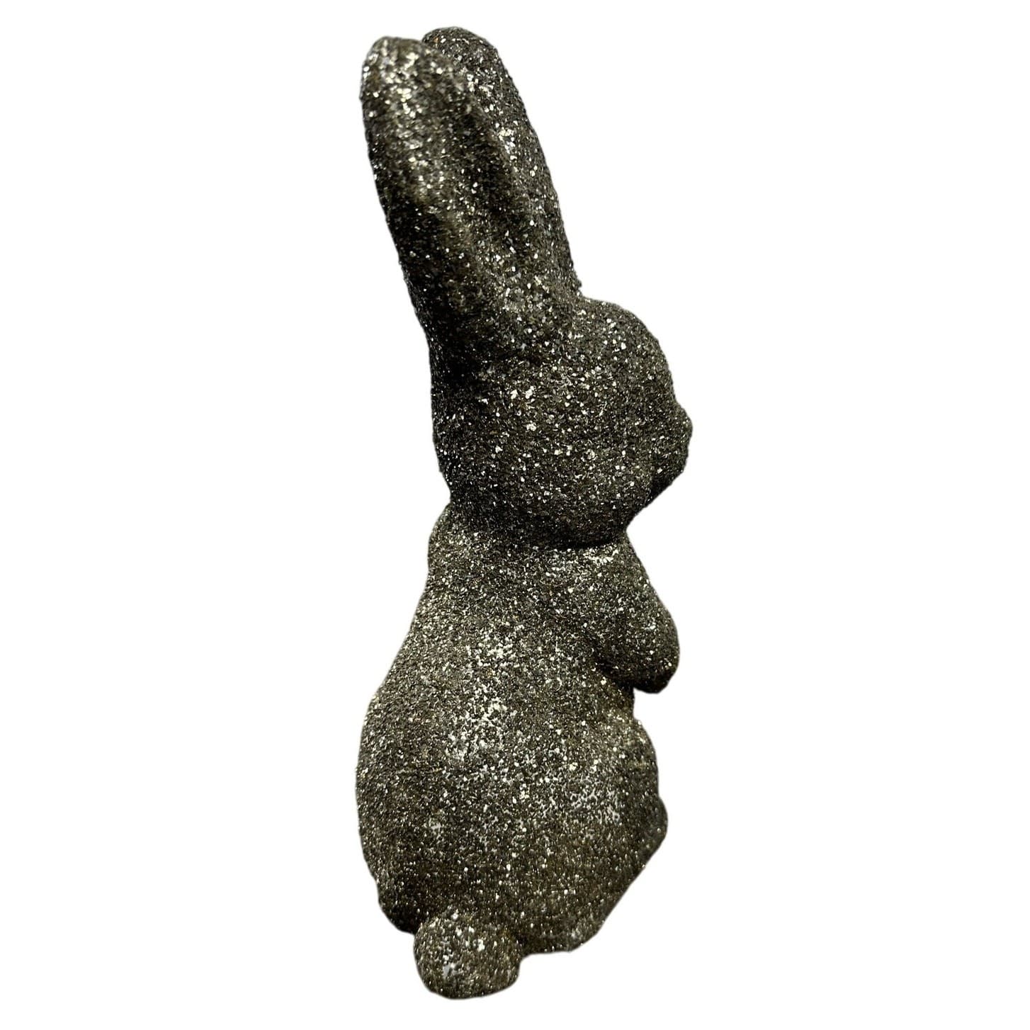 Pier 1 Gold German Glass Glitter Spring Easter Bunny Decor 12.5 " - Thumbnail 7