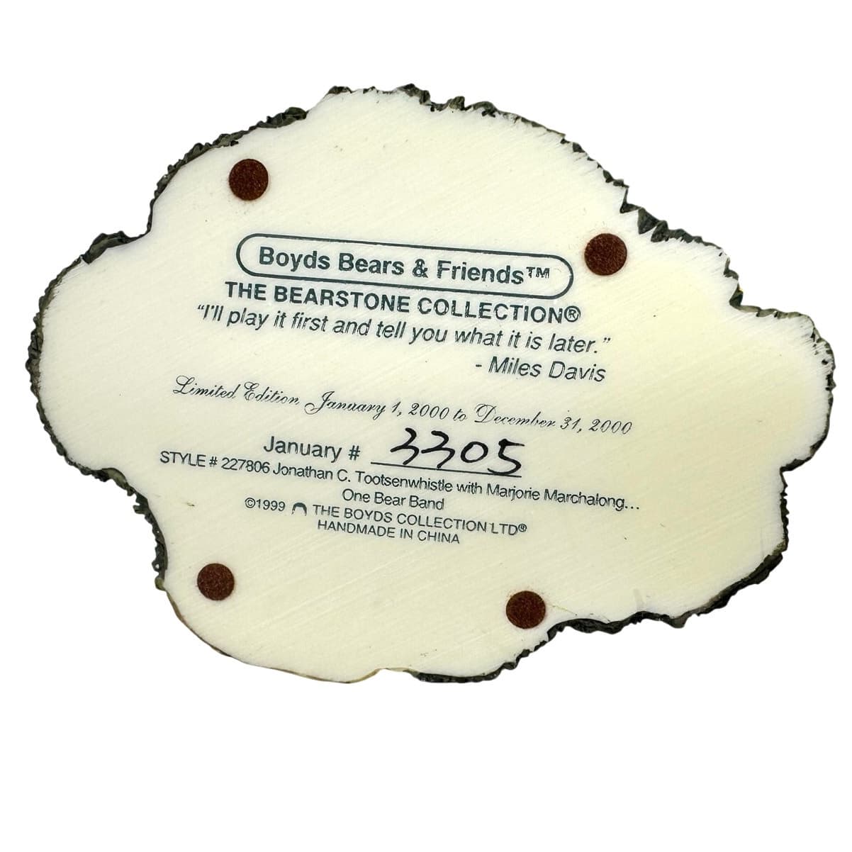 Boyds Bears Johnathan C. Tootenwhistle & Marjorie Marchalong 227806-New in Box! - Thumbnail 5