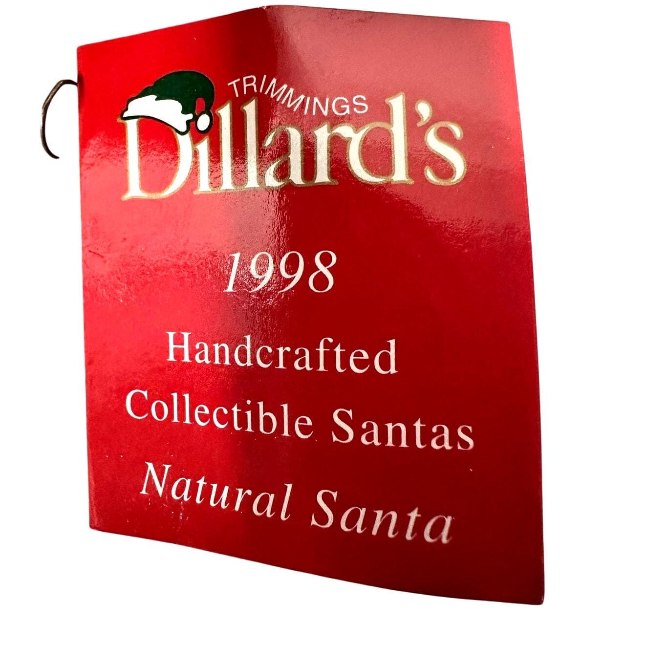 Dillard's 1998 “Natural Santa” Hand Painted Signed Christmas Ornament-NEW! - Thumbnail 2