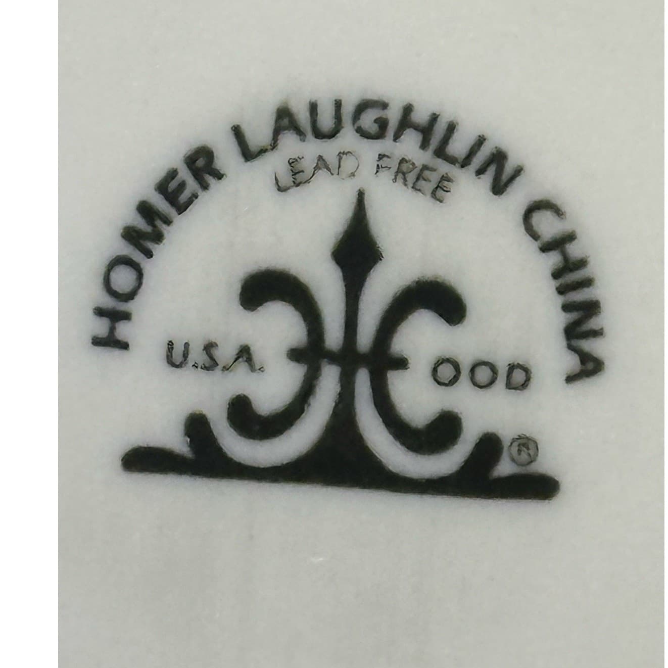 Homer Laughlin USA Vintage 6.25" Bread & Butter Plate 'C' Monogram-Set of 6 - Thumbnail 5