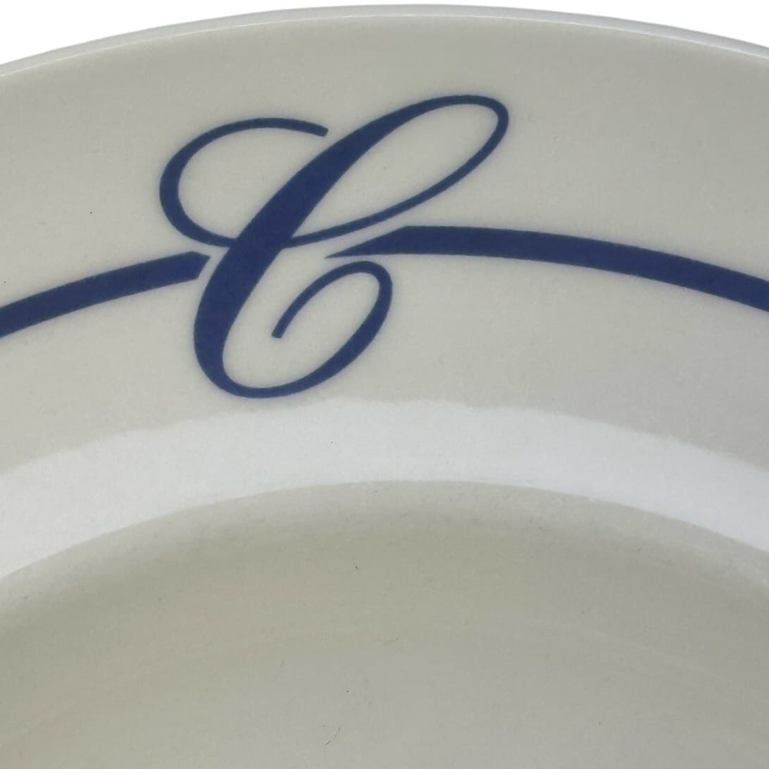 Homer Laughlin USA Vintage 12" Rimmed Soup/Pasta Bowl 'C' Monogram - Thumbnail 3