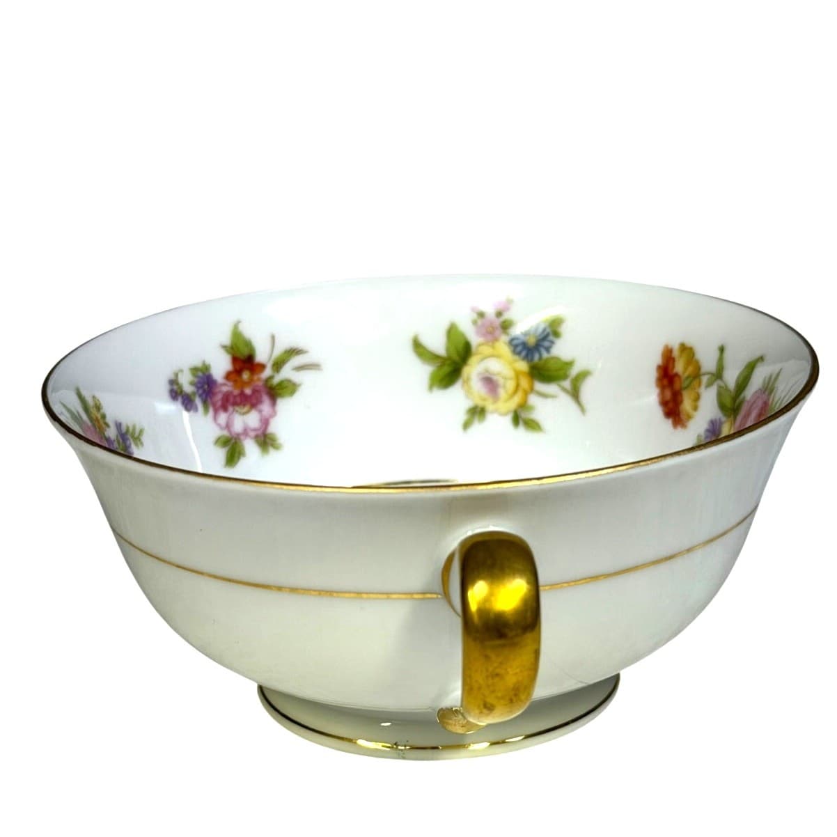 Noritake Retired 'Phyllis' 1931-1940 Backstamp Footed Cream Soup Bowl-Rare - Thumbnail 3