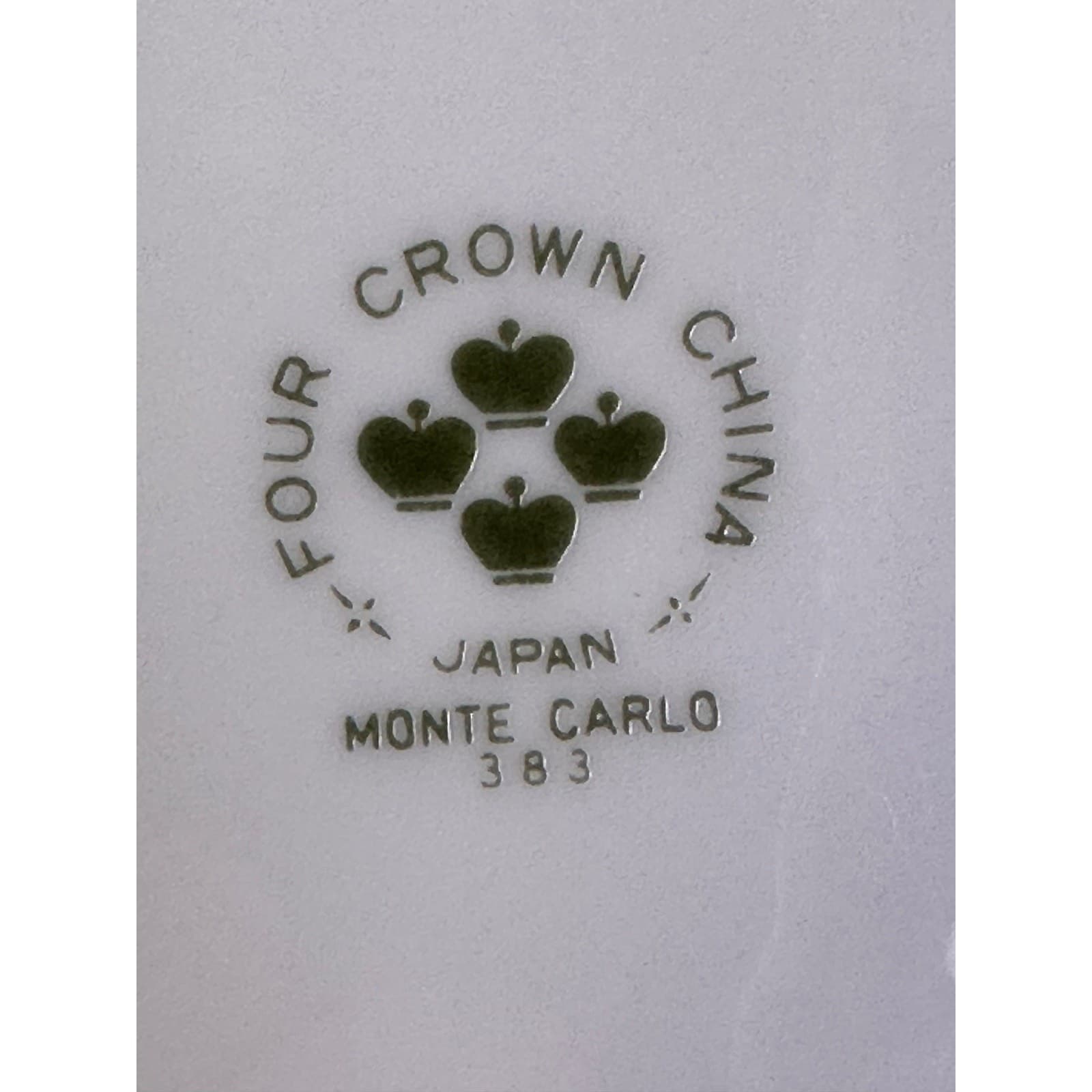 Four Crown China 'Monte Carlo' 383 Black/White/Gold Round Serving Bowl-Excellent - Thumbnail 5