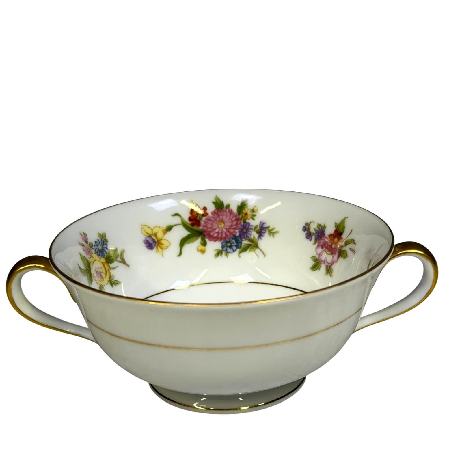 Noritake Retired 'Phyllis' 1931-1940 Backstamp Footed Cream Soup Bowl-Rare
