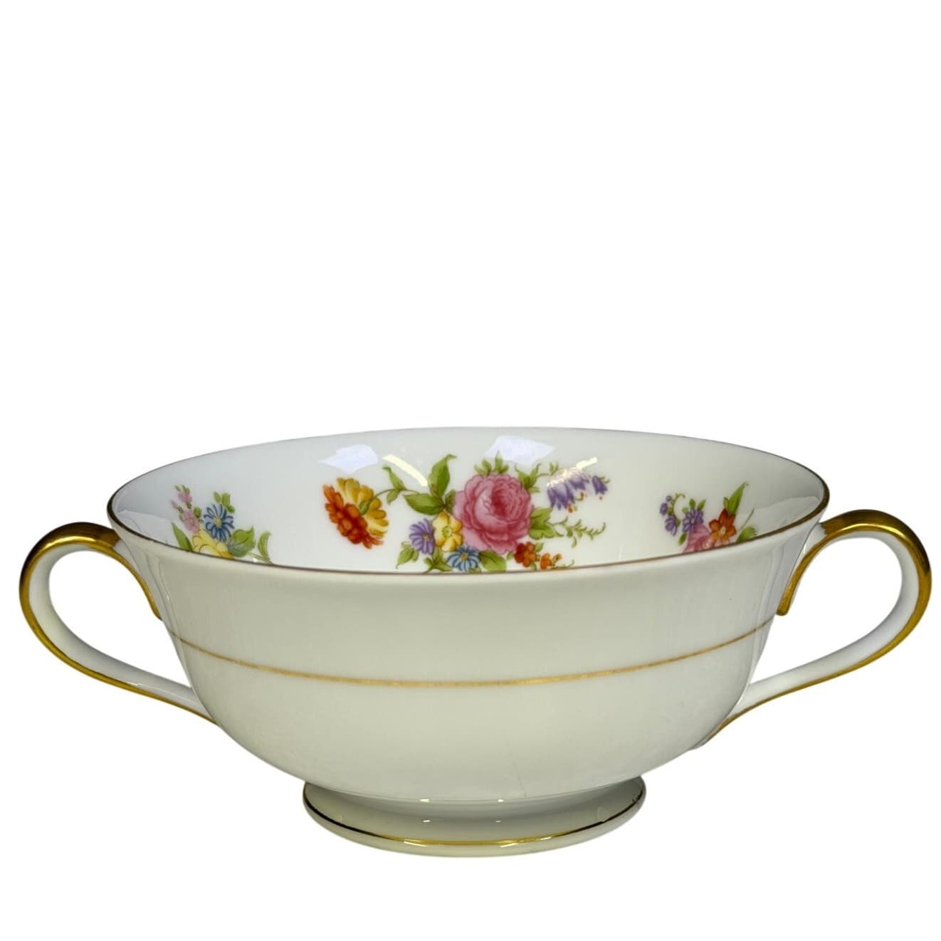 Noritake Retired 'Phyllis' 1931-1940 Backstamp Footed Cream Soup Bowl-Rare - Thumbnail 2