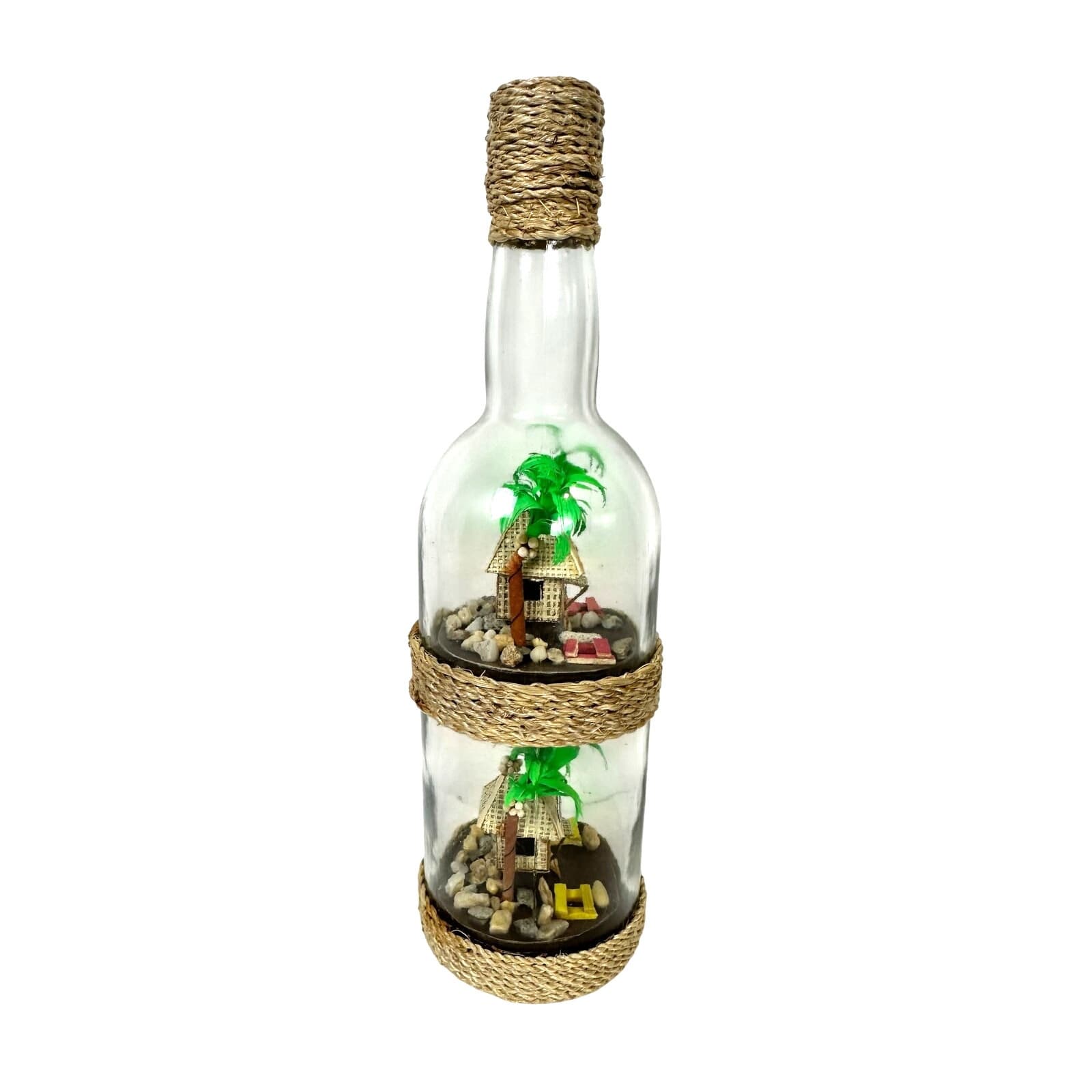 Double Bahay Kubo Philippines Bottle Folk Art Souvenir - Thumbnail 6