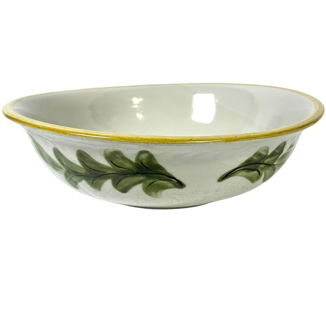 Louisville Stoneware Retired Yellow Country Flower Large 15" Serving Bowl-Rare! - Thumbnail 5