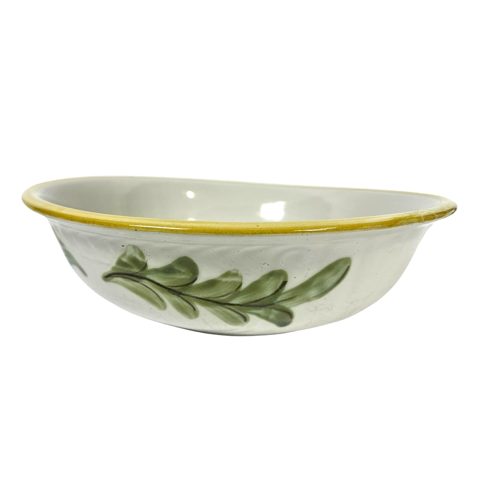 Louisville Stoneware Retired Yellow Country Flower Large 15" Serving Bowl-Rare! - Thumbnail 3