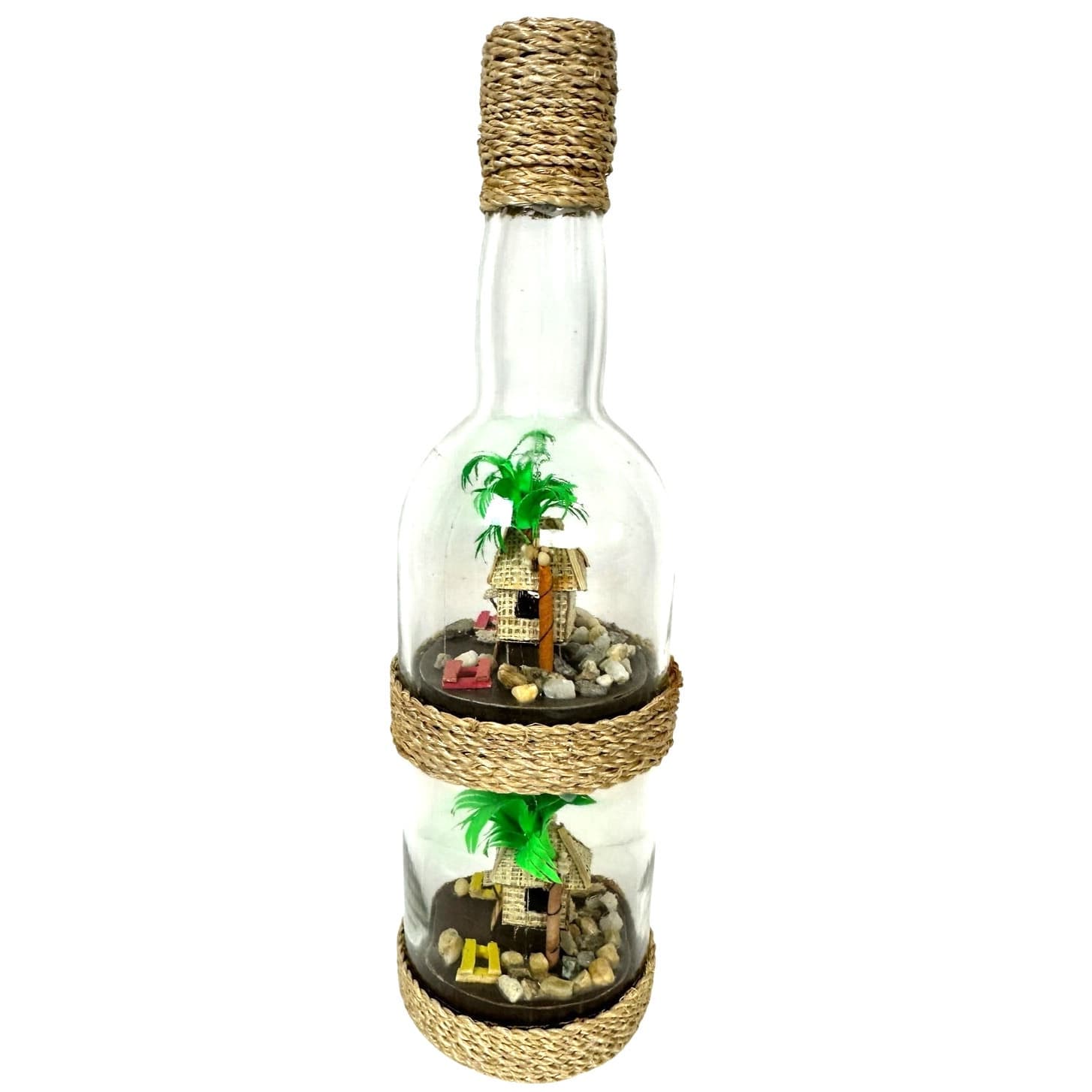 Double Bahay Kubo Philippines Bottle Folk Art Souvenir - Thumbnail 4