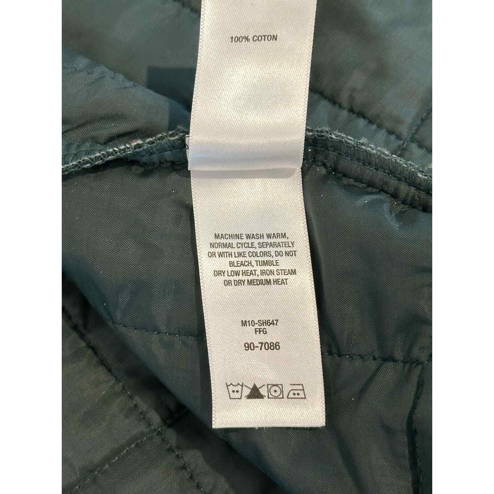 Cabela’s Forest Green Quilted & Lined 100% Cotton Jacket XL - Thumbnail 13