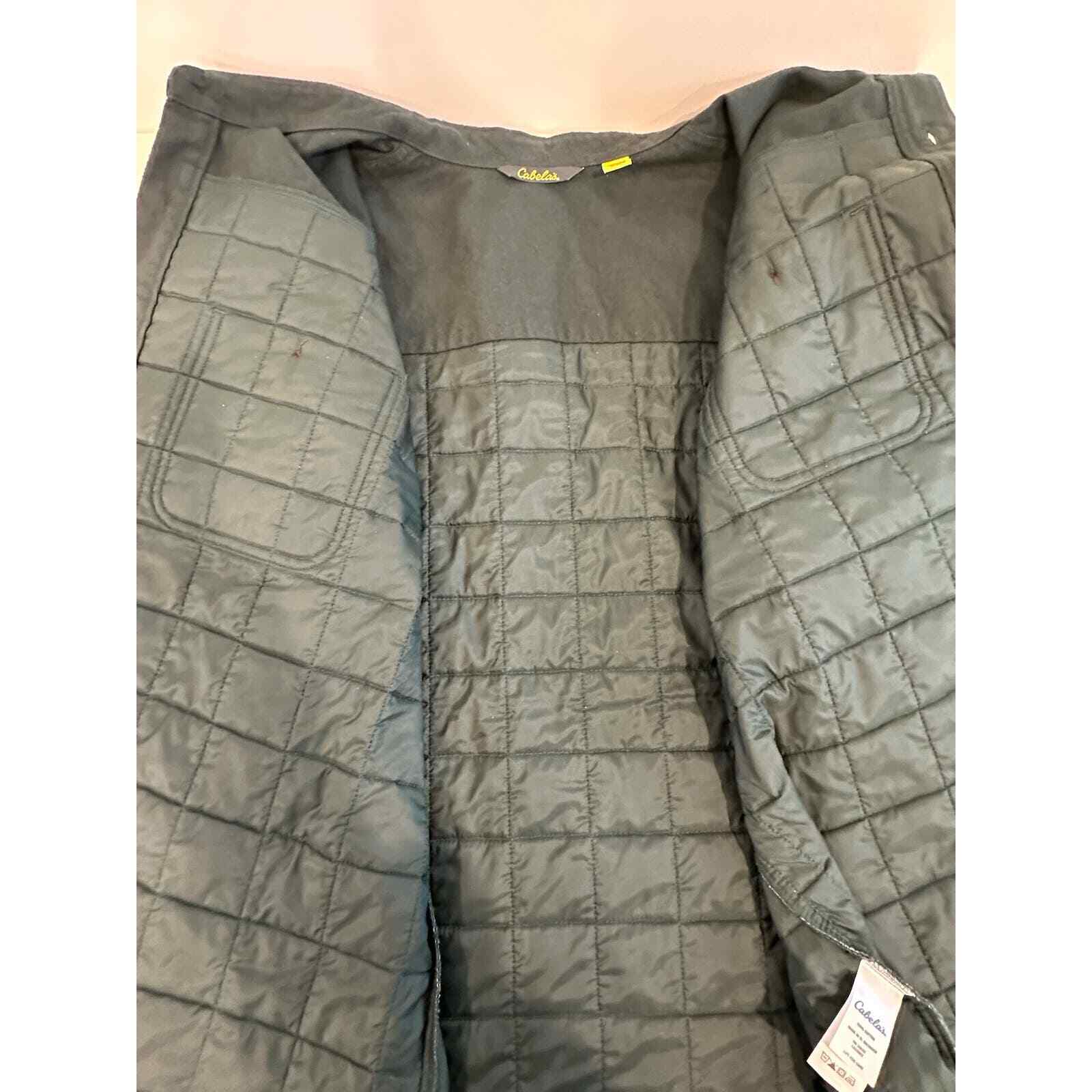 Cabela’s Forest Green Quilted & Lined 100% Cotton Jacket XL - Thumbnail 15